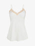 Ensemble caraco et short de pyjama satiné à dentelle - Blanc - 6