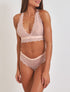 Ensemble soutien-gorge et shorty en dentelle - Rose - 1