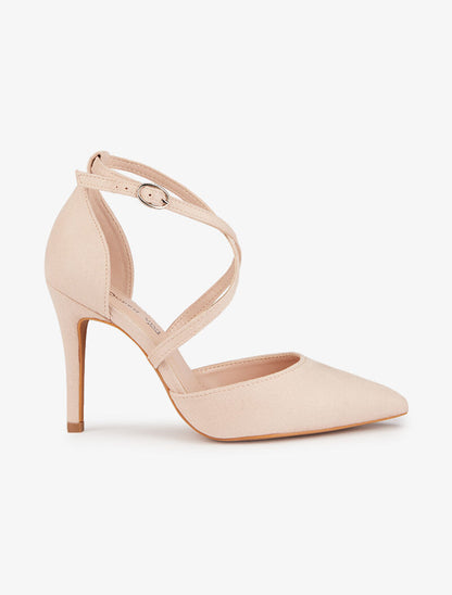 Sandales pointues à brides croisées - Nude - 2